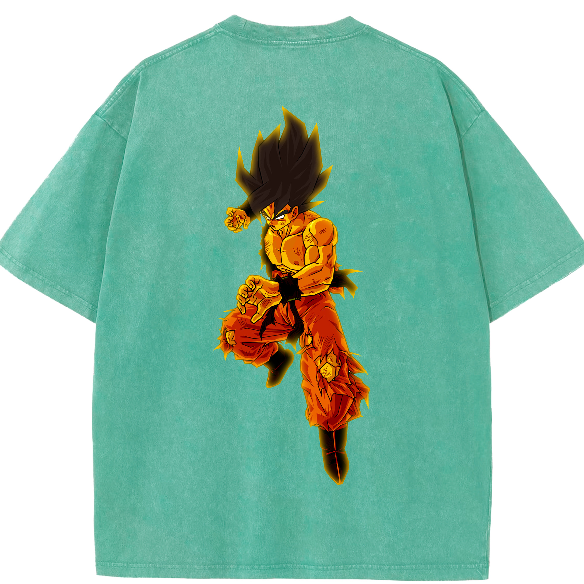 （画像用） ドラゴンボール 孫 悟飯（そんごはん）DRAGON BALL Son Gohan 綿100% ヴィンテージ風 半袖Tシャツ（背面プリント）